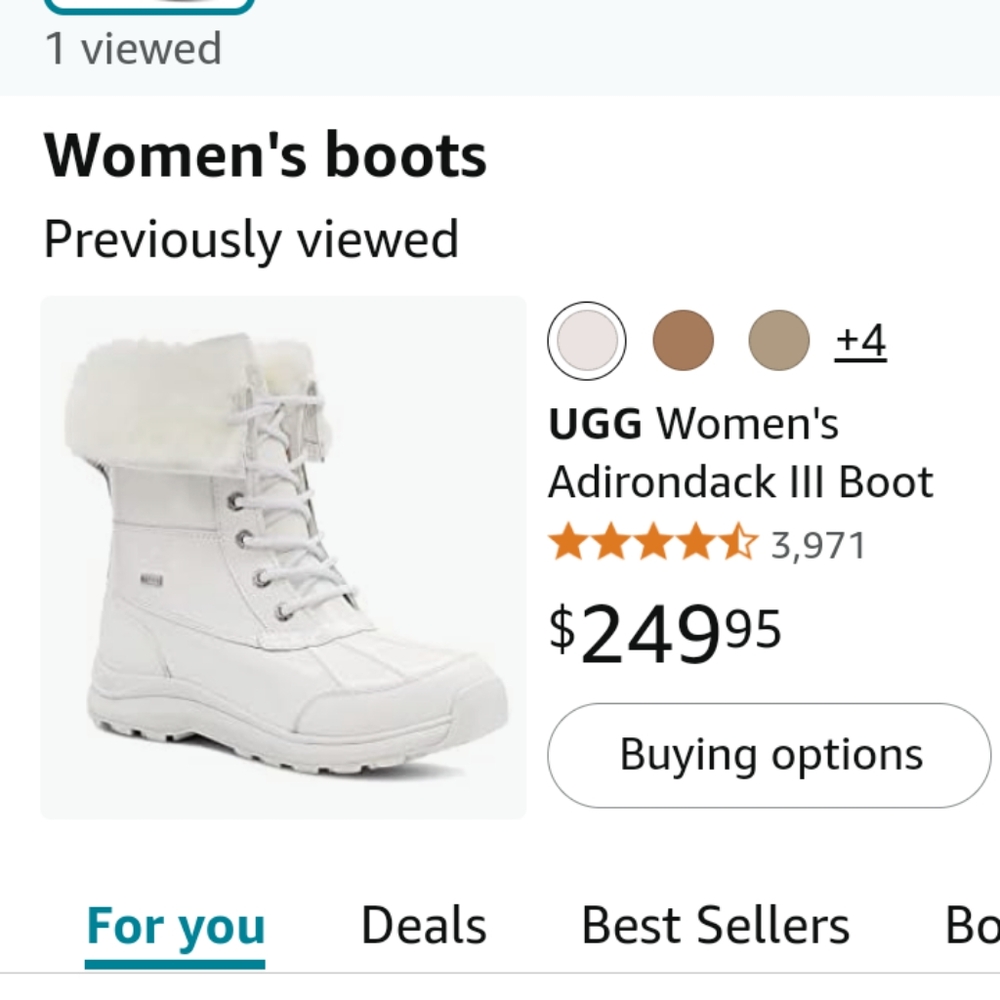 UGG BOOTS, Size 8, white
